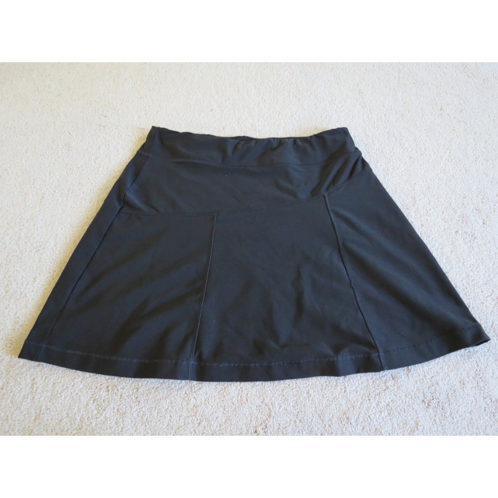 Women's LL Bean Stretch Performance Active Tennis Skirt Black Size Large Reg